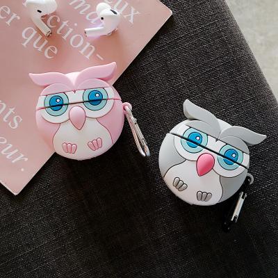 China For 3d skin soft shockproof cover rubber earphone silicone key chain for apple airpod box filling case for girls for sale