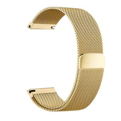 China Luxury Magnetic Infinitely Adjustable Strong Magnetic Gold Buckle 20mm Stainless Steel Mesh Milanese Mesh Straps for sale