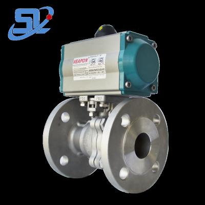 China General China Manufacturer High Temperature Stainless Steel Motorized Pneumatic Flanged Ball Valve for sale