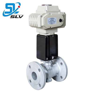 China General Industrial Dn15-Dn300 2 Pieces 3 Pieces Of High Temperature Electric Flanged Ball Valve for sale