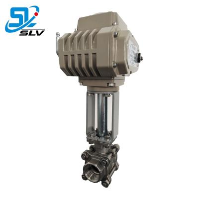 China SUS304 SUS316 General Electric Actuator Control Stainless Steel High Temperature Thread Ball Valve for sale