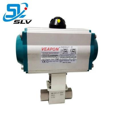 China General Factory Supplier High Pressure Stainless Steel Ball Valve BSP TNP 2 Way With Pneumatic Actuator For Steam for sale