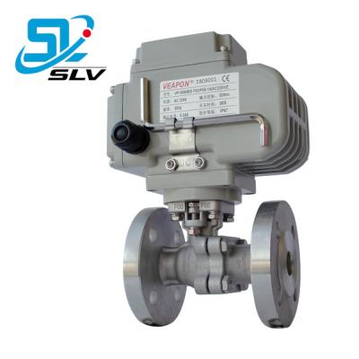 China General Flanged Flange Stainless Steel Electric Two Way Ball Valve for sale