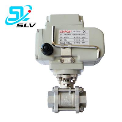 China General 3 PCS 3-Pieces DN10 DC24V Stainless Steel Electric Actuator Ball Valve for sale