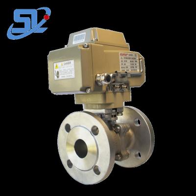 China General Clever Regulation Style Flanged PTFE Lined Ball Valve With Electric Actuator for sale