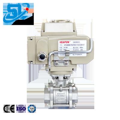 China General Chinese Manufacturer Motorized Stainless Steel Ball Valve 3/4 24V Two Way Normally Open 120V For Oil Gas Steam for sale