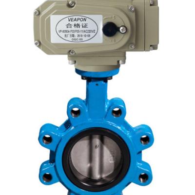 China General Electric Water Flow Control Valve 4-20mA 12V Stainless Steel Hook Butterfly Valve for sale