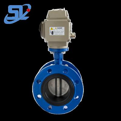 China General China Manufacturer Hot Sale Butterfly Valve Cast Iron Stainless Steel Flanged End With Electric Actuator for sale