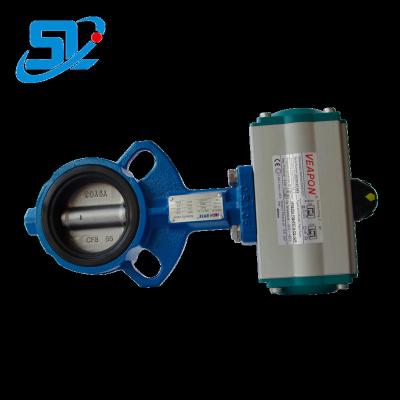 China 10 Inch Butterfly Valve Price Air Torque Pneumatic Actuator Flange General Butterfly Valve for sale