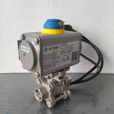 China Air General Torque Pneumatic Actuator Rotary Control Threaded Ball Valve With Solenoid Valve Standard Medium Temperature PN16 General for sale