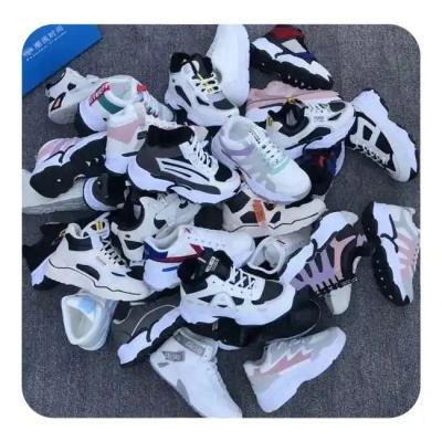 China Fashionable Used Clothing dlo bulk wholesale used shoes sports casual male sneakers shoes mixed type for mens black stock shoes fashion sneakers for sale