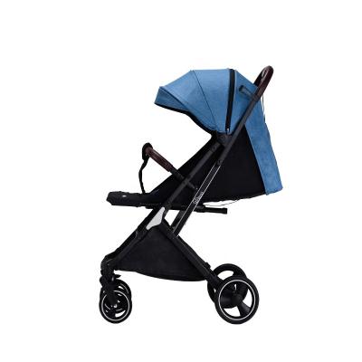 China Hot Luxury High Quality Canvas Big Wheel Stroller Foldable Lightweight Baby Pram for sale