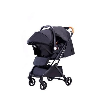 China Wholesale price good quality lightweight canvas 3 in1 foldable baby strollers with baby sleep basket for sale