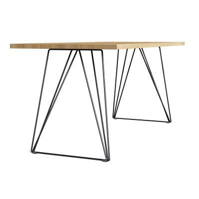 China 2021 Amazon Style Minimalist Raw Steel Triangle Hairpin Legs Easy Install For Cafe Dining Table Bench Table Legs Furniture Base Durable for sale