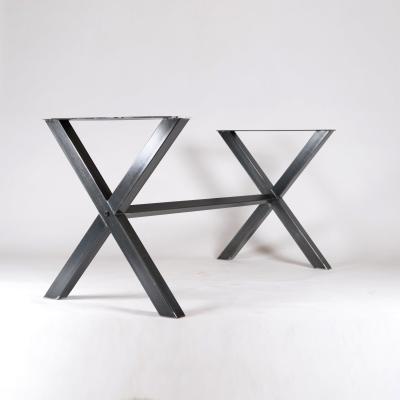 China Factory Price Modern Table Base For Dining Furniture Classic Black X Table Frame For Customized Color Height Wood Marble Table Leg for sale