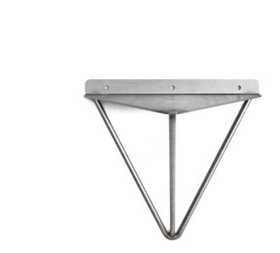 China Modern Prism Shelf Triangle Shelf Bracket Hung Bracket DIY Shelf Concept Floating Industrial Metal With Screws for sale