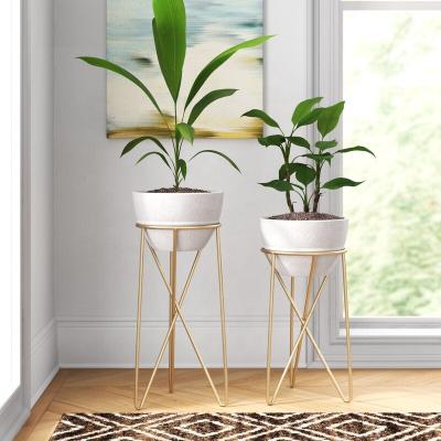 China Modern Modern Iron Pot Planter Gold Hairpin Plant Rack Metal Stand For Home Indoor Flower Pot Display Plant Rack for sale