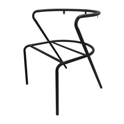 China Hotel chair hot sale iron black iron black sale personality furniture creative modern creative hollow back hotel chair restaurant bar dining chair for sale