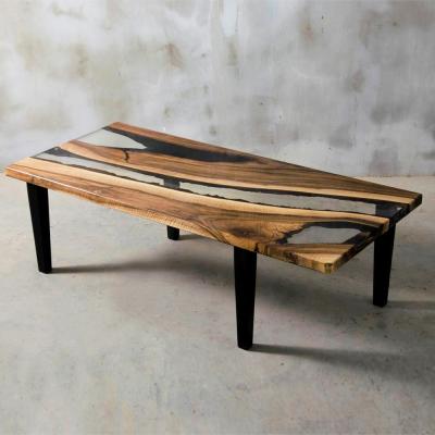 China Nordic High Quality Strong Epoxy Resin Large Dining Table Tea Table Panel Single Tea Table for sale