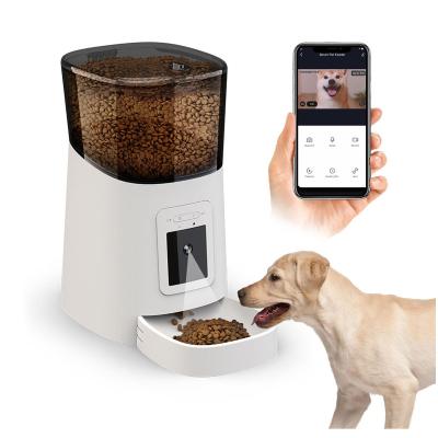 China Automatic Tuya Smart Pet Feeder with 1080P camera 1080P  Pet products Pet bowls for sale