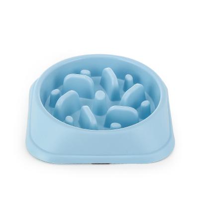 China Sustainable In Color Box Slow Feeder Dog Bowl Portable Plastic for Dogs Sustainable Storage Pet Food Water Non Slip Dog Bowl Travel Bowls for sale