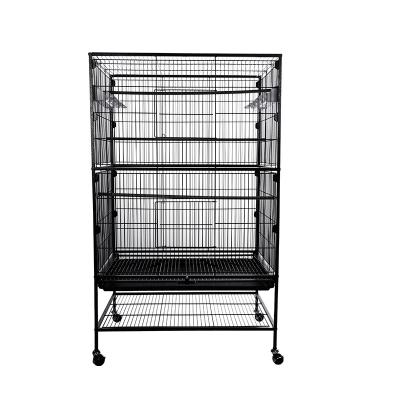 China Breathable Wholesale Higher Large Parrot Flying Cage Metal Wire Folding Large bird cage for sale