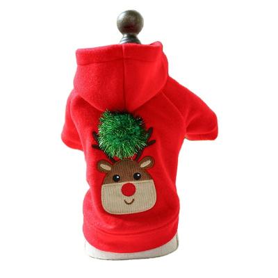 China Sustainable Wholesale Christmas holiday Christmas elk couple costume pet clothing dog cat clothing pet clothing dogs for sale