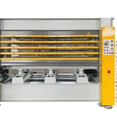 China Wood Building Material Shops MDF Plywood Melamine Hot Oil Press Hydraulic Laminating Machine For Veneer for sale