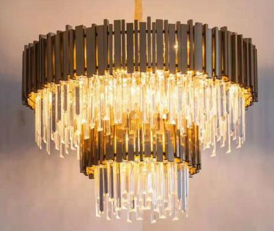 China Large luxury hotel project pendant lamp crystal chandelier for indoor lighting for sale