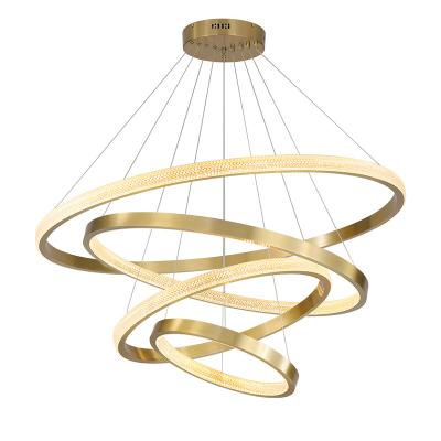 China Modern simple post-modern chandelier rotating staircase living room lobby hotel project traditional duplex villa long light for sale