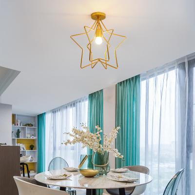 China Beautiful Nordic postmodern minimalist star ceiling lamp suitable for bedroom restaurant hotel for sale