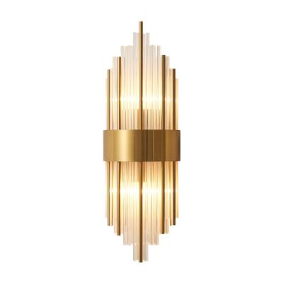 China Modern Light Luxury Postmodern Crystal Wall Lamp for sale