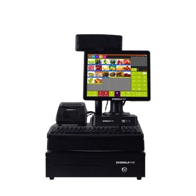 China Wholesale Supermarket POS PC with Cash Drawer, Thermal Printer, Barcode Scanner for sale