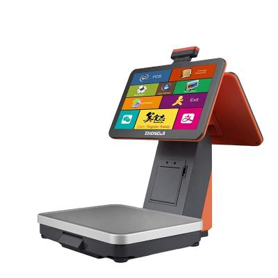 China Desktop Terminals All In One POS Scale Touch Pad POS Machine Cash Register Scale TS9 for sale