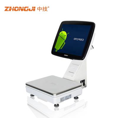 China Factory cheap Android5. Full Position Scale 30kg Touch Screen Flat Position Scale With Built-in Thermal Printer ZJ-AS15Because for sale