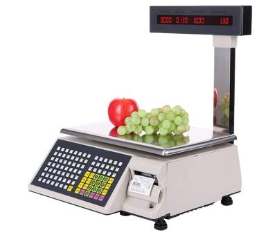 China Supermarket rs232 fashion 15kg/15kg/30kg barcode printing/LAN barcode label printing electronic scale support multiple language for sale for sale