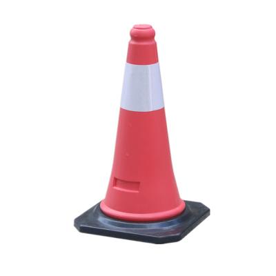 China Highway Warning Road Warning PE+rubber Base High Visibility Reflective Safety Traffic Cone for sale