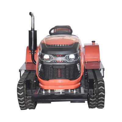 China Farm Work Machinery Water and drought dual crawler rotary tiller household tractor garden trencher Small tractor engineering dual purpose machine for sale