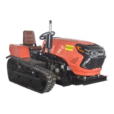 China Farms Crawler rotary cultivator agricultural riding type orchard greenhouse micro-cultivator high-horsepower cultivated land seeding for sale