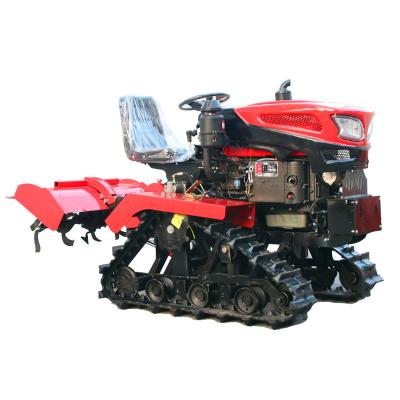 China Farm Work Machinery Small horsepower crawler tractor rotary tiller multi-functional tractor water and drought dual-purpose small cultivator for sale