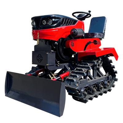 China Farm Work Machinery Small horsepower track rotary cultivator multi-functional tractor Garden home cultivator Small tractor Mini track tractor for sale