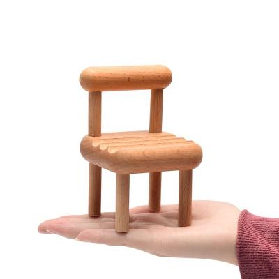 China PORTABLE High Quality Mobile Tablet Holder Mini Chair Wood Stool Cell Phone Holder For Phone Portable Bracket for sale