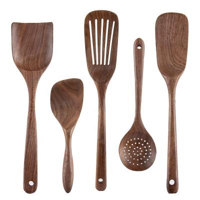 China Sustainable Eco-Friendly spoons spatulas wooden cooking utensils wood spatula kitchen spoon spatula set for sale