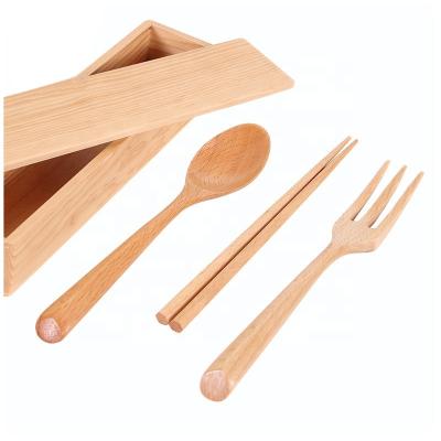 China Sustainable Eco friendly spoon fork chopsticks outdoor portable chopsticks spoon three piece set for sale