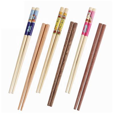 China Sustainable Factory wholesale natural bamboo wooden children training chopsticks reusable chopsticks for sale