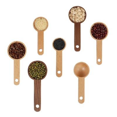 China Sustainable 5ml/10ml/15ml Reusable coffee spoon high quality wooden spoons for coffee measuring spoon for sale