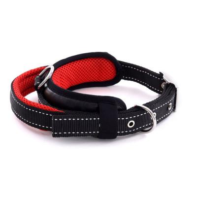 China Durable 4 Colors Padded Nylon Dog Collar Large Dog Collar Large Size for sale