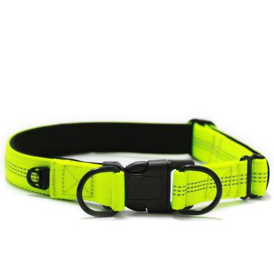 China 2 D Clips Safety Viable Dog Collar Personalized Nylon Reflective Dog Collar for sale