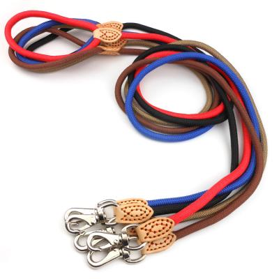 China Viable Dog Leash Handmade Pet Dog Leash Metal Nylon Clasp for sale