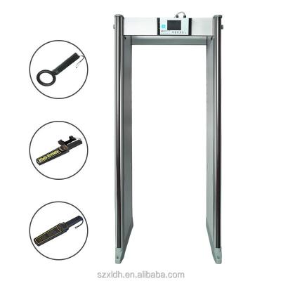 Cina Best Prices Imported Synthetic Material Detecting 7 Inch LCD Display 24 Zones Walk Through Door Frame Body Scanning Metal Detector in vendita